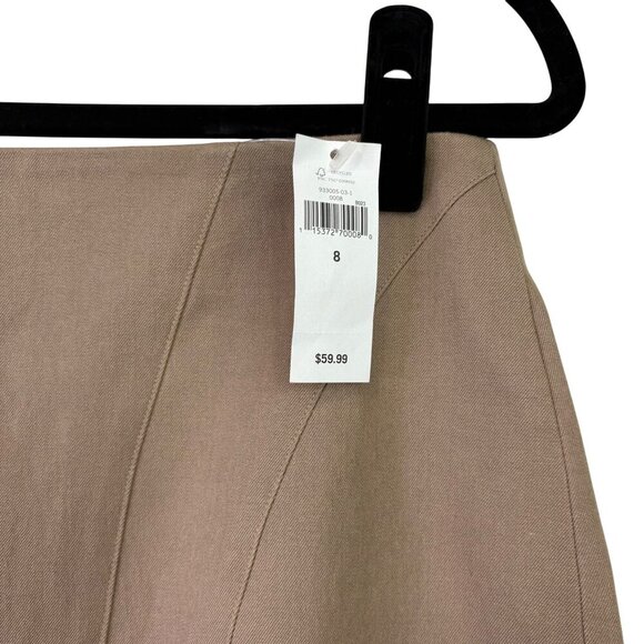 NWT Banana Republic Tan Cotton Stretch Pencil Skirt Work Professional Size 8 - Picture 2 of 9